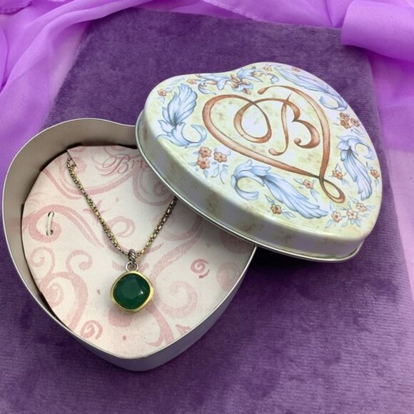 Brighton Gold and Silver With Green stone pendant - Picture 4 of 4